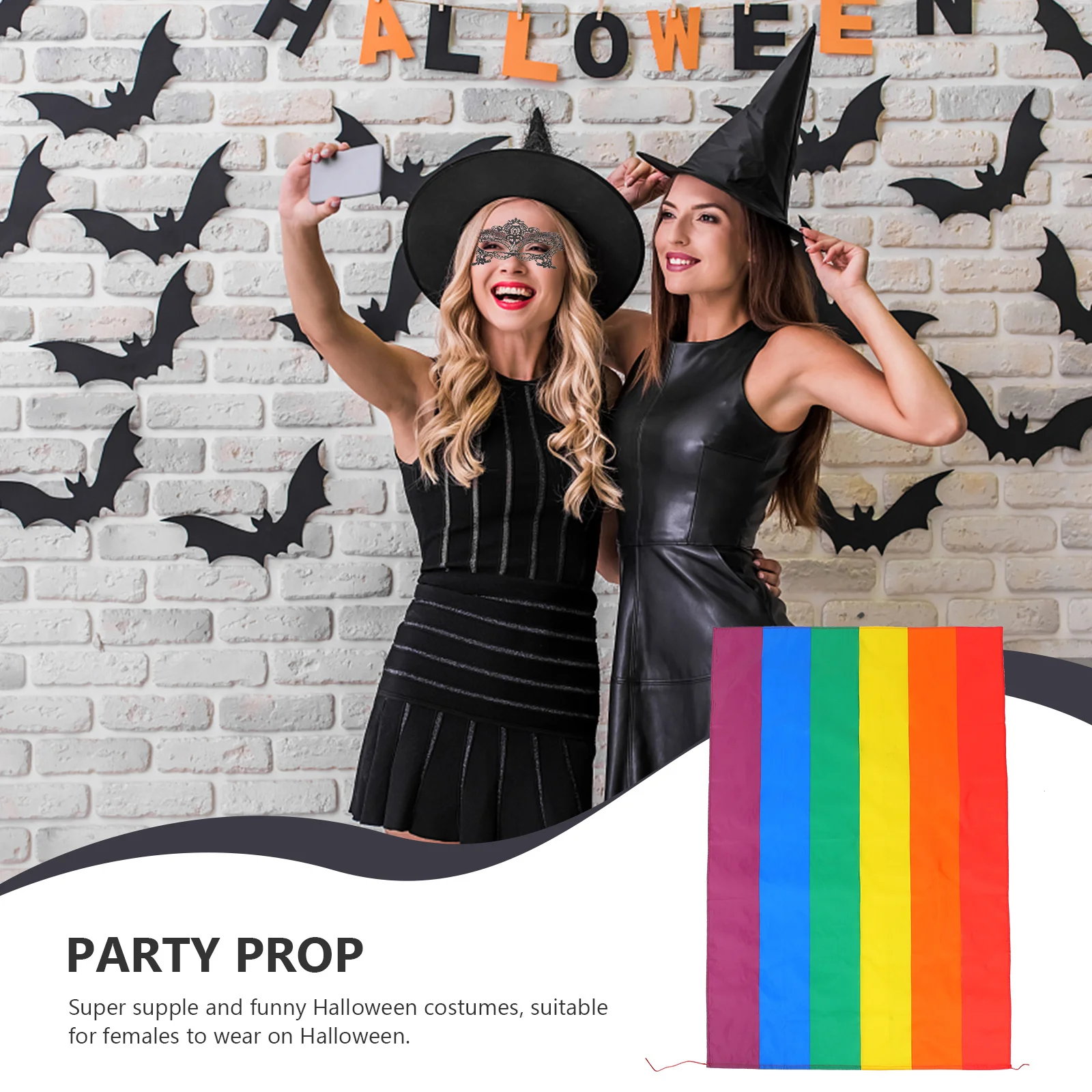 

Rainbow Cape Premium Durable Flexible Lightweight Cape for Gay Party Unique Warm Party Atmosphere Prop