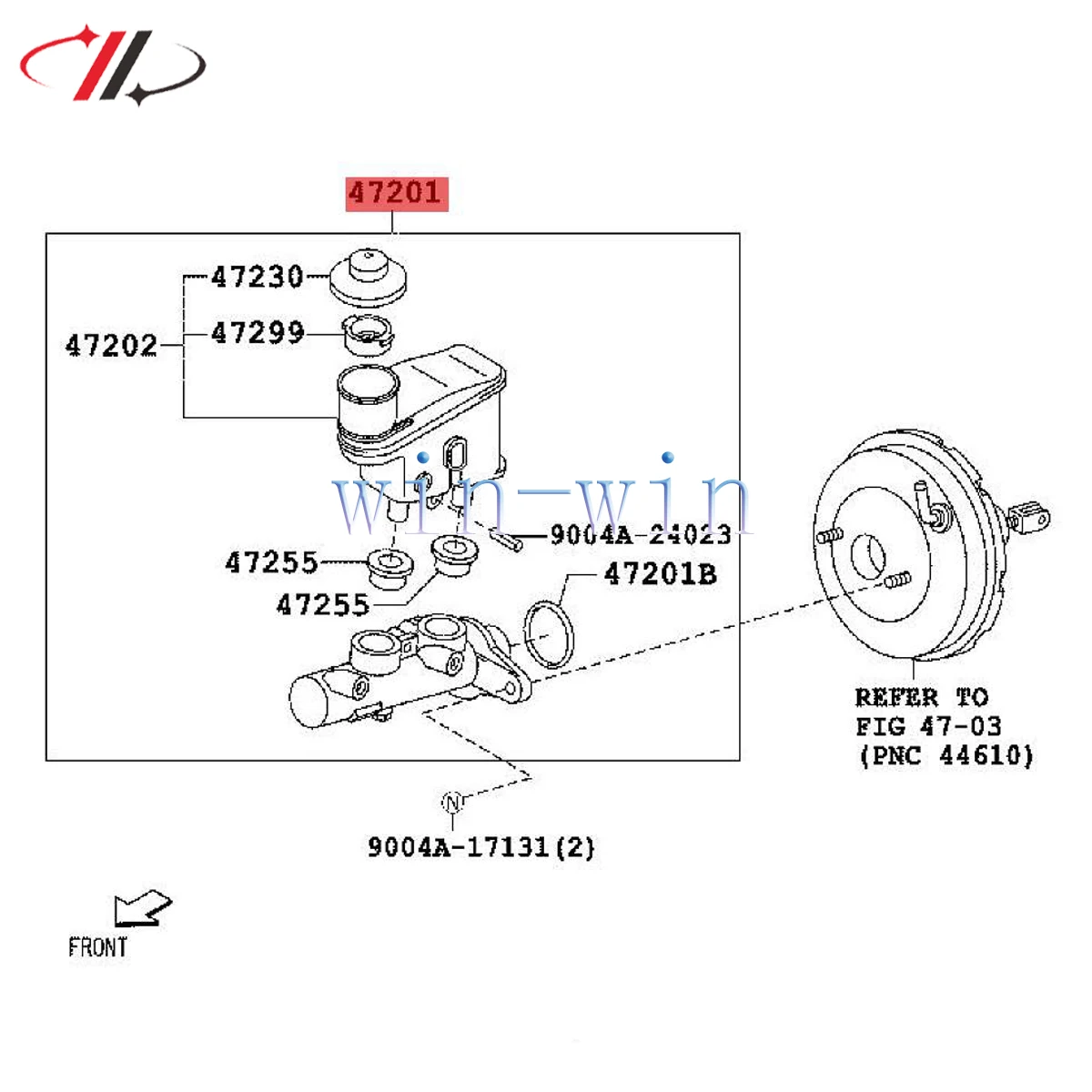 High-Quality Brake Master Cylinder For Toyota AVANZA/XEN IA (F601/F600) 2003-2006 47201-BZ010 47201BZ010