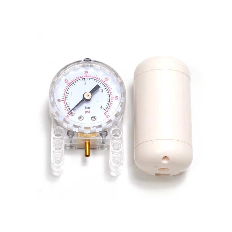 Manómetro técnico, medidor de presión neumático, tanque, piezas MOC, bloques de construcción, juguetes de ladrillo para Compatible eléctrico 64065/75974