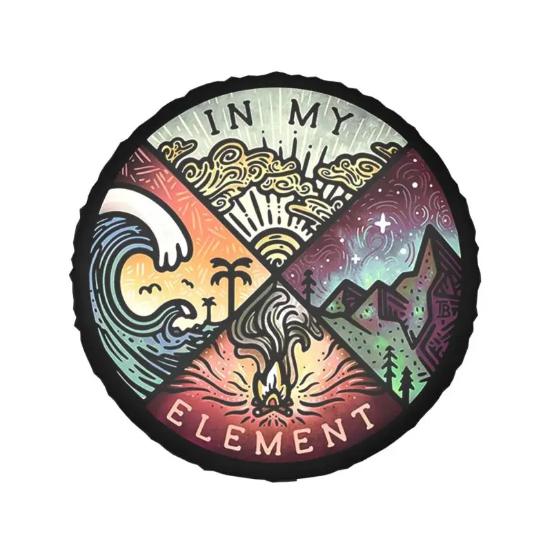 In My Element Spare Wheel Tire Cover for Toyota Mitsubishi Suzuki Surfing Camping Jeep RV SUV Camper Vehicle 14\