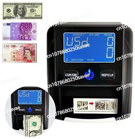 AL-130A Small Portable Banknote Detector, USD/EUR, Can Be Used with Batteries to Identify Counterfeit and Genuine Banknotes