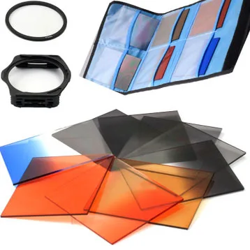 Camera Lens Gradient Filter Kit For Canon Nikon Sony 49 52 55 58 62 67 72 77 82mm Filter Lens