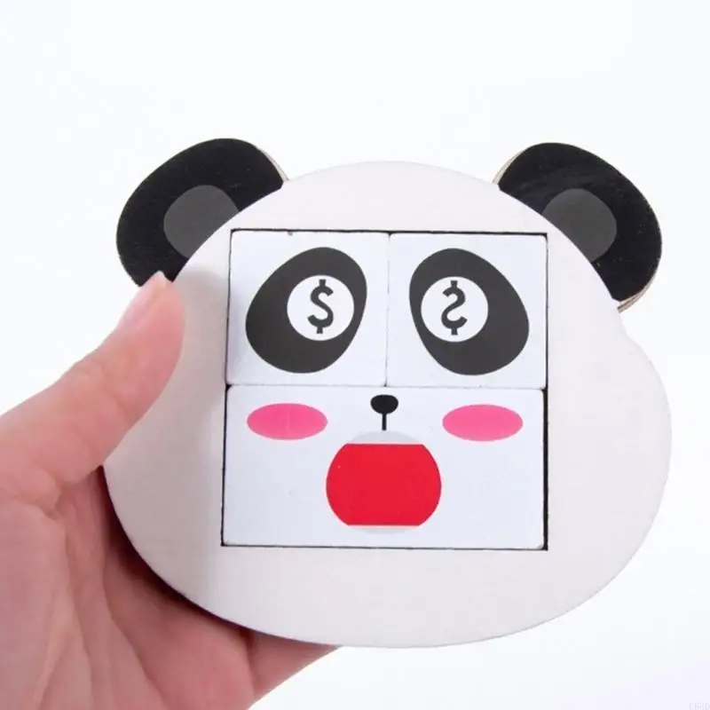 

Face-Changing Cube Building Block Pandas Expression Puzzle Wooden Expression Matching Block Puzzles Face Change Cube E65D