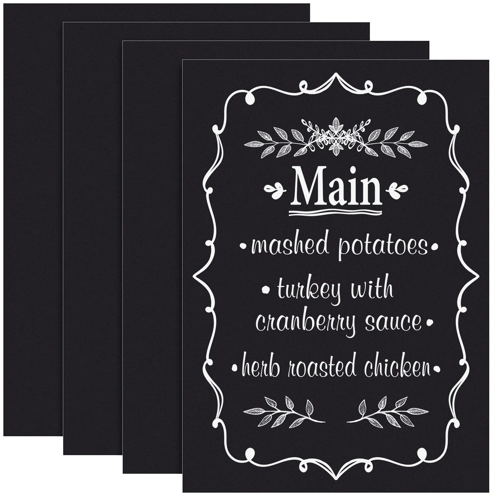 4Pcs 20x30cm A4 Removable Chalkboard Sticker Blackboard Wall Decal Eco Friendly Reusable Write Wipe Stick Peel Easy Install