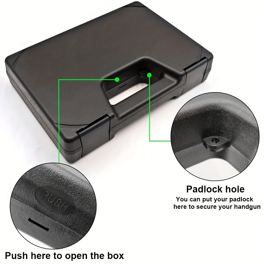 ยุทธวิธี Tsa ได้รับการอนุมัติอาวุธปืน Travel ปืนพกกระเป๋า 9mm Revolver-Hard Shell กล่องกันน้ําสําหรับผู้ที่ชื่นชอบปืน