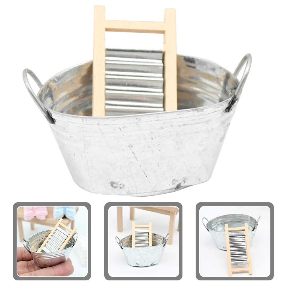 

Small House Model Child Bathtub Accessories Home Decor Lovely Mini Wood Miniature Toy