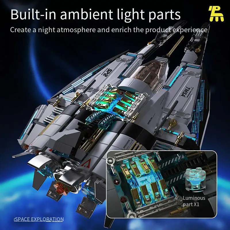 우주선, 우주 정거장, 전함, 블록 모델, 스타 크루즈 전투기, 블록 세트, 어린이 세트, 장난감