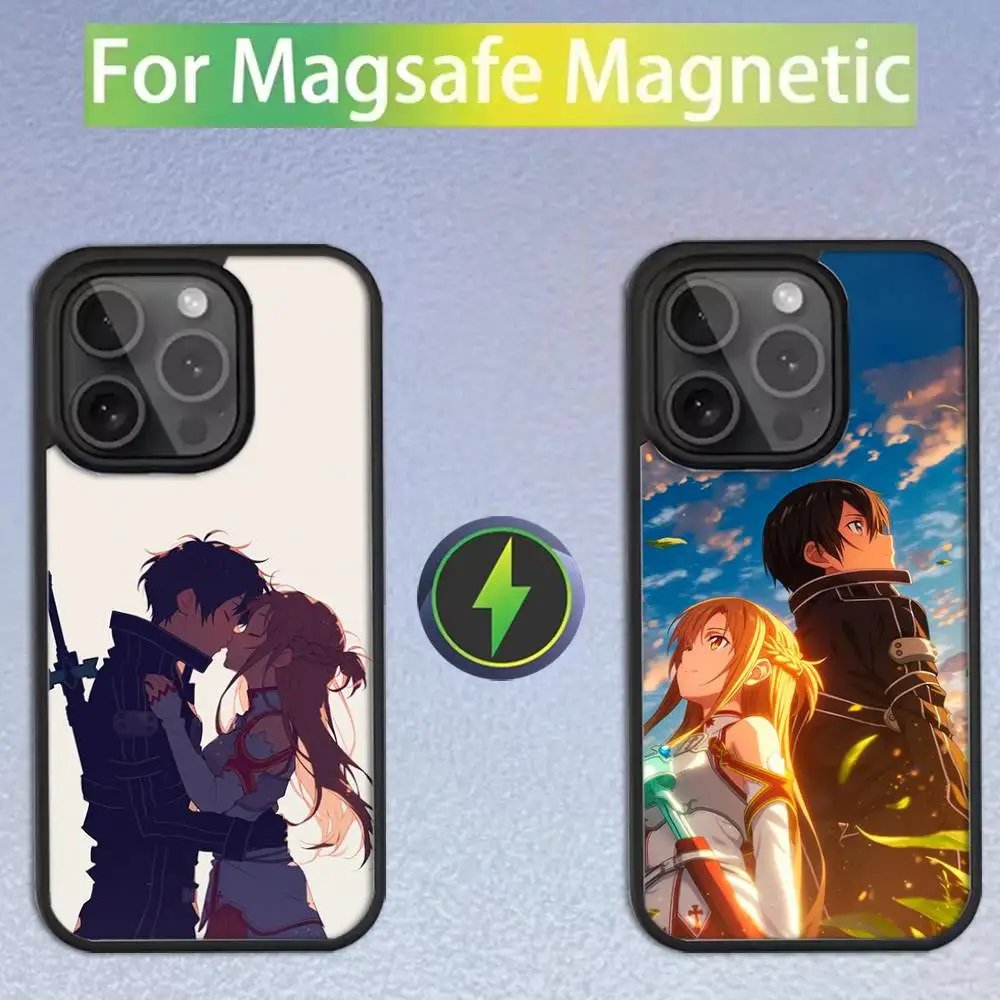 

Anime AsunaS K-Kirito Phone Case For iPhone 17,16,15,14,13,12,11,Pro,Max,Plus,Mini,SE4,E Magnetic Magsafe Wireless Charging