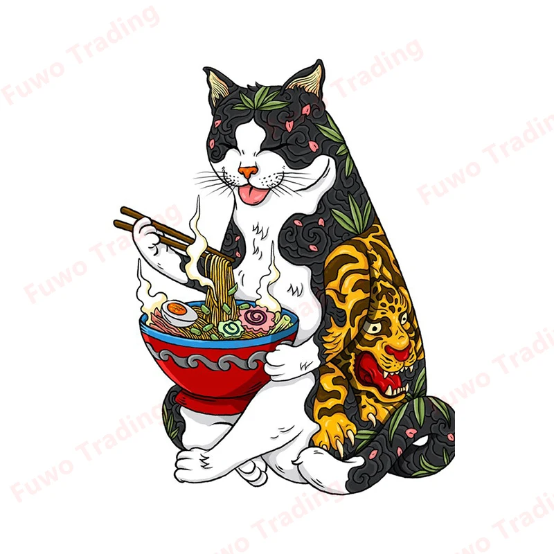 Personality Car Stickers Horitomo Monmon Cat Vinyl Decal Window Motorcycle Camper Bumper Helmet Truck Laptop Decoration PVC