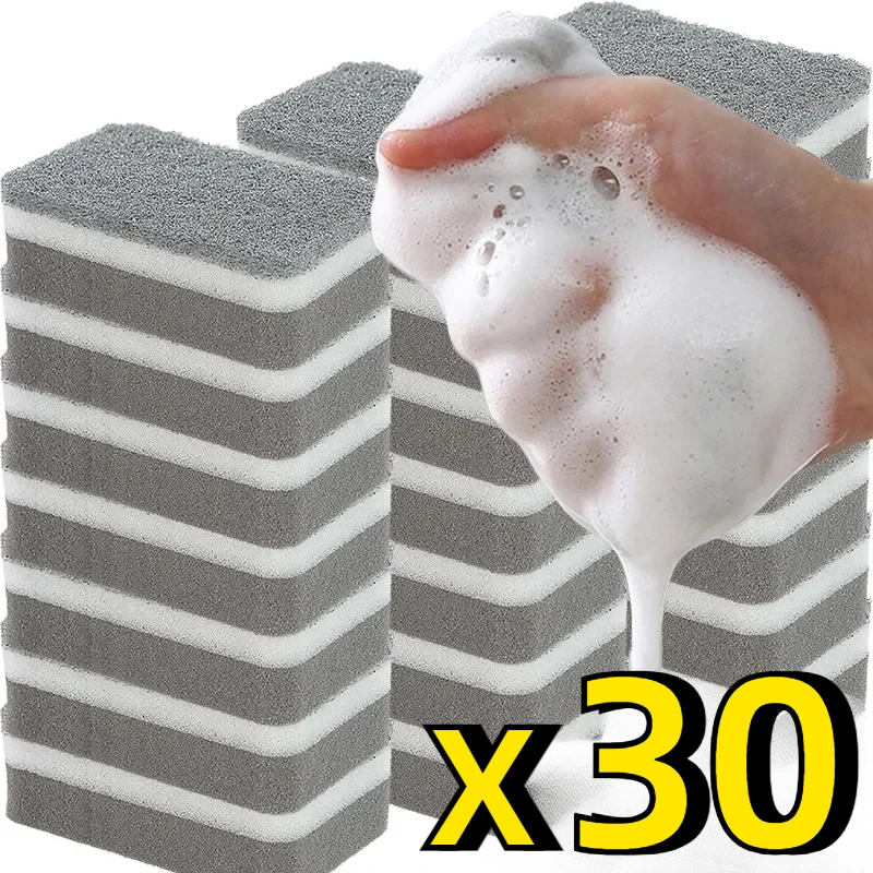 

Magic Three Layers Cleaning Sponges Reusable Pan Pot Dishwashing Scouring Pads Household Kitchen Sponge Wipes Brush Clean Tools