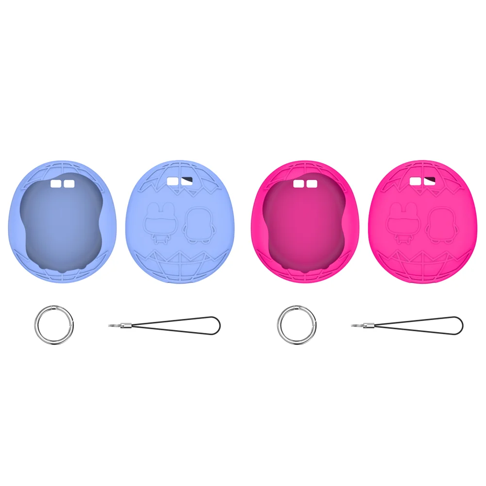 MOWYEOK Siliconen Hoes Voor Tamagotchi Uni (2023) – Cartoonhaai, Valbescherming, Met Sleutelkoord En Gesp