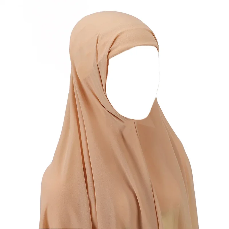 Hijab islâmico muçulmano com boné para mulheres, lenço de chiffon liso, turbante feminino, lenço na cabeça, hijabs instantâneos, jersey hijabs, véu