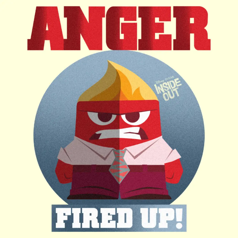 Men's Inside Out Anger Fired Up T-Shirt