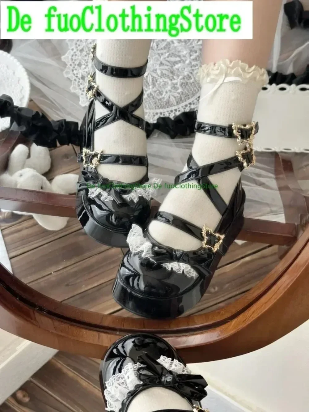 Defuo elegante lolita bonito plataforma muffin sapatos primavera e verão nova doce menina elegante cla boneca sapatos elegantes bombas y2k