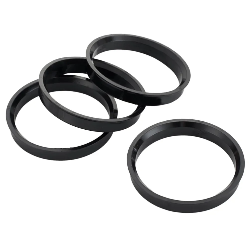 4pcs Car Hub Centric Rings 66.6-57.1mm Hub Decorative Rings Shock Absorbing Collar Adapter Wheel Center Rings Car Exterior Parts