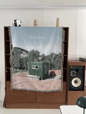 

House Scenery Tapestry Carpet Sofa Leisure Carpet Original Sofa Blanket Wall Hanging Decor Casual Blankets Carpet Decoration