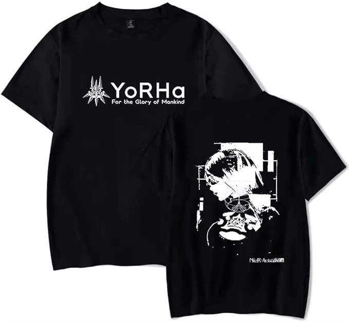 NieR Automata 2B Yorha Harajuku T-Shirt Summer Men/Women Streetwear Tshirt Shirt Short Sleeve