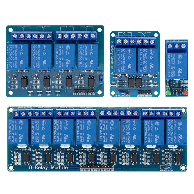 DC 5V 1 2 4 6 8 Channel Relay Module Board Shield with Optocoupler for Arduino Raspberry YANXD