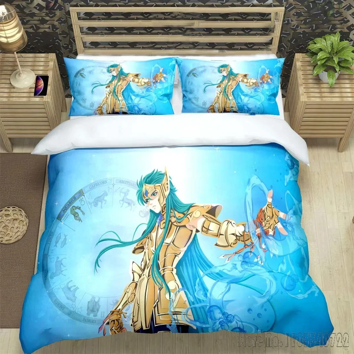 Saint Seiya 3D Duvet Cover Set HD Comforter Cover for Kids Bedding Sets Bedclothes Bedroom Decor