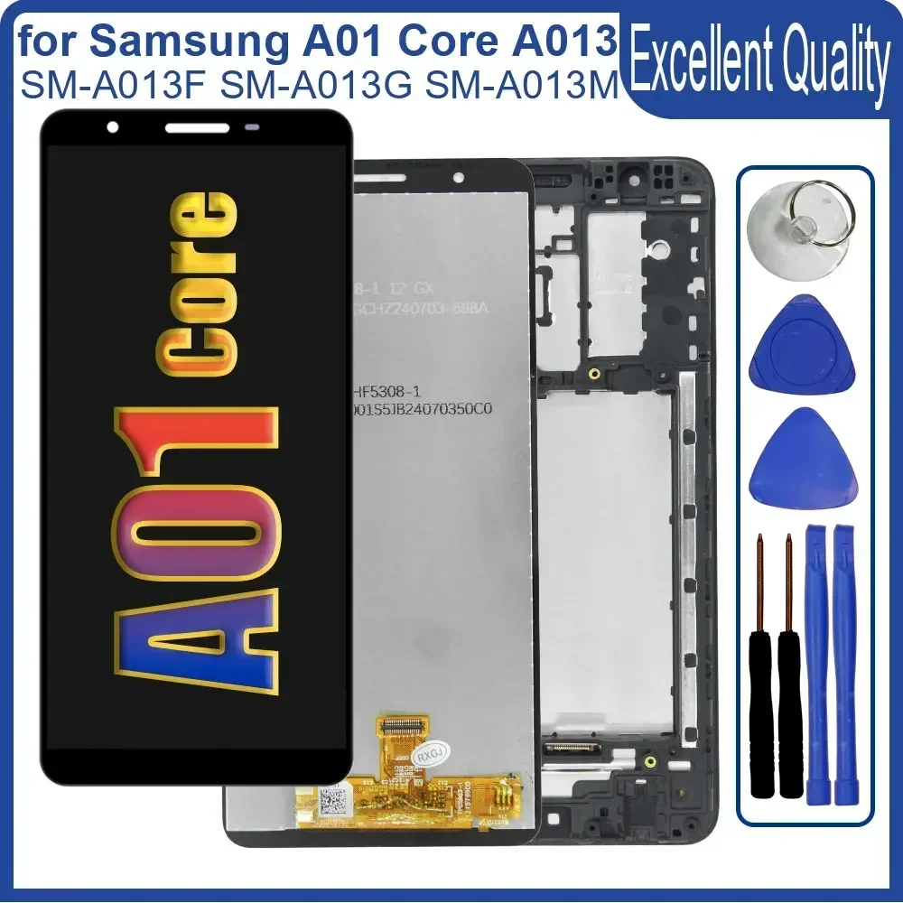 

5.3'' LCD for Samsung Galaxy A01 Core A013F LCD Display Touch Screen Assembly Replacement for Samsung A013 A013G A013M Display