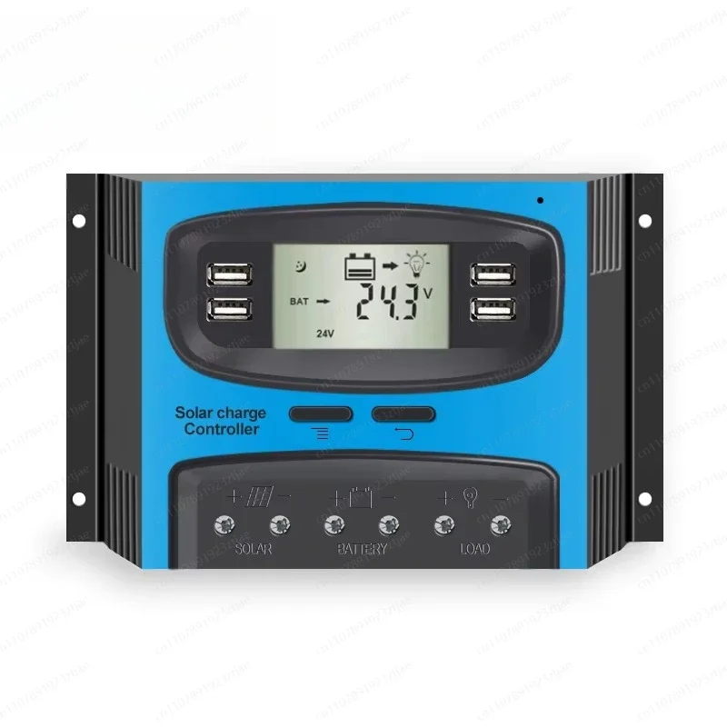 12V/24V PWM Solar Charge Controller with LCD Display & USB Port for Lamp  System