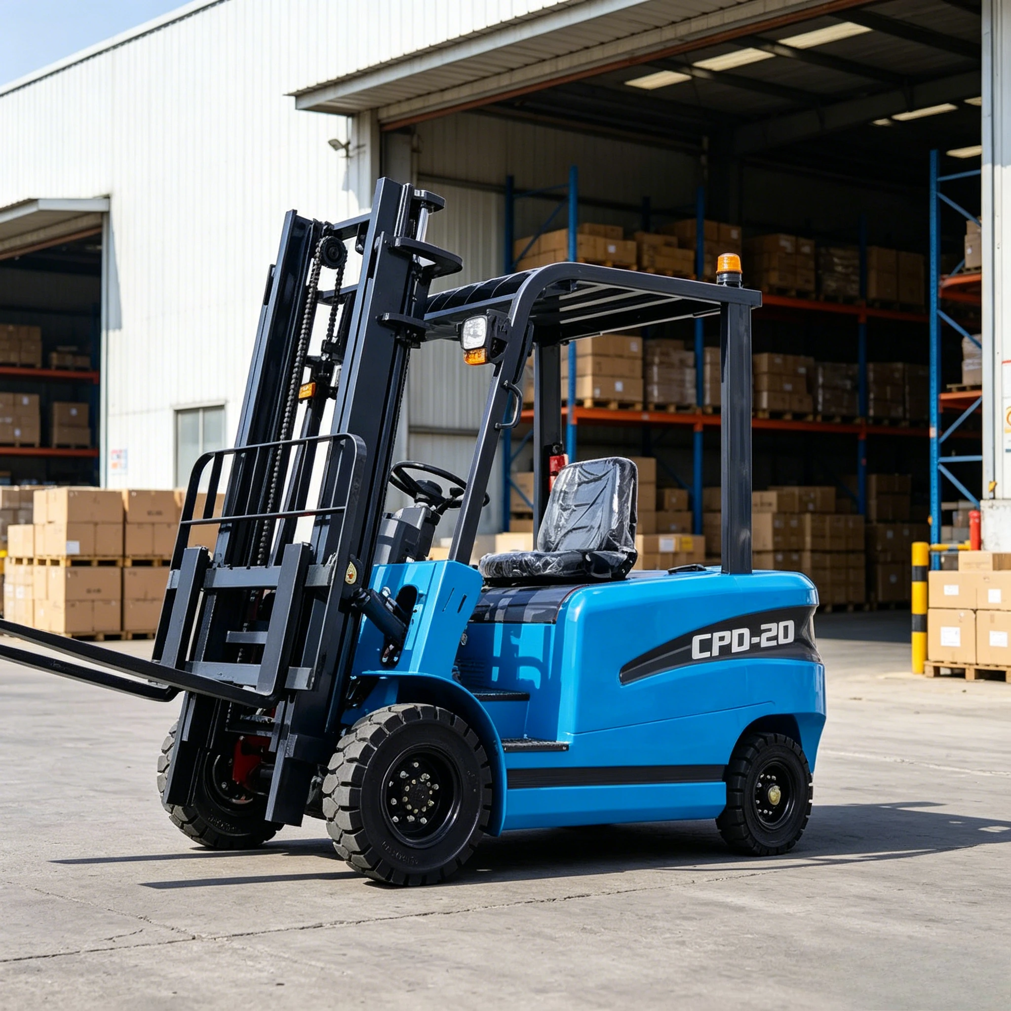 New Electric Forklifts with Core Components(Motor and Engine)2 Ton Electric Forklift Suitable for Multiple Industries Customized