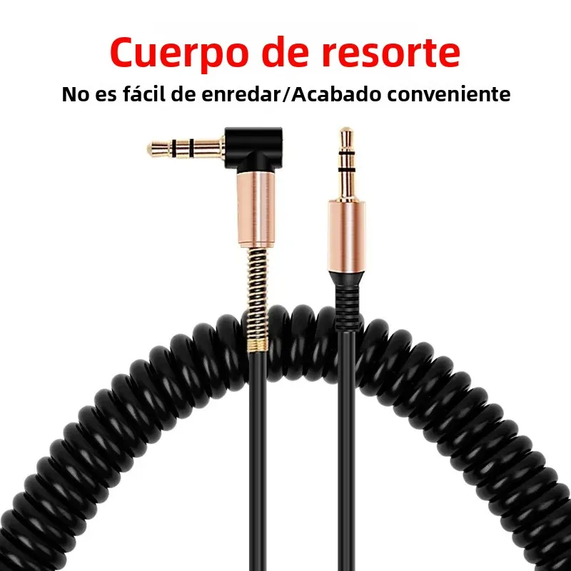 Cable de Audio AUX para Auto de 3.5mm Macho a Macho, Conector para Altavoz, Cable AUX para Auto para Auriculares JBL, iPhone, Samsung
