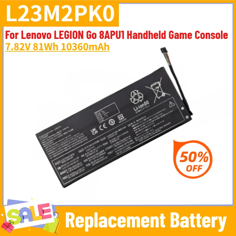 New L23B2PK0 High Quality Battery 7.82V 81Wh 10360mAh for Lenovo LEGION Go 8APU1 Handheld Game Console Replacement Battery