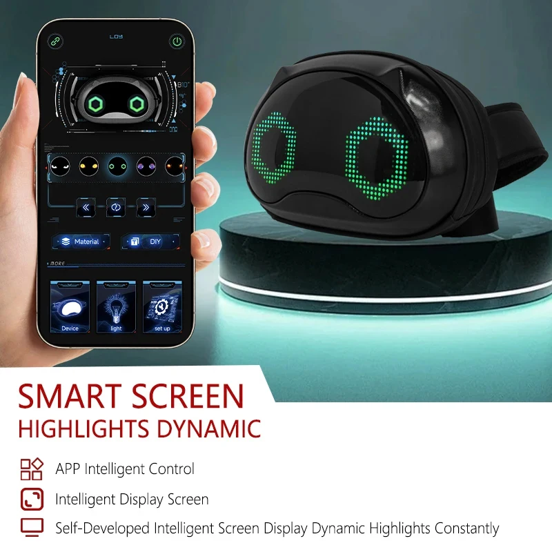 

LED Smart Display Chest Bag DIY Patterns Motorcycle Riding Bag Travel Shoulder Bag Sports Waterproof Crossbody Bag Holiday Gift