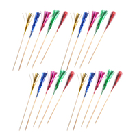 100pcs Sparkler Picks Wood Cake Pops Fruit Skewers Party Cocktail Sticks Bento Picks Bamboo Appetizer Tools Cupcake