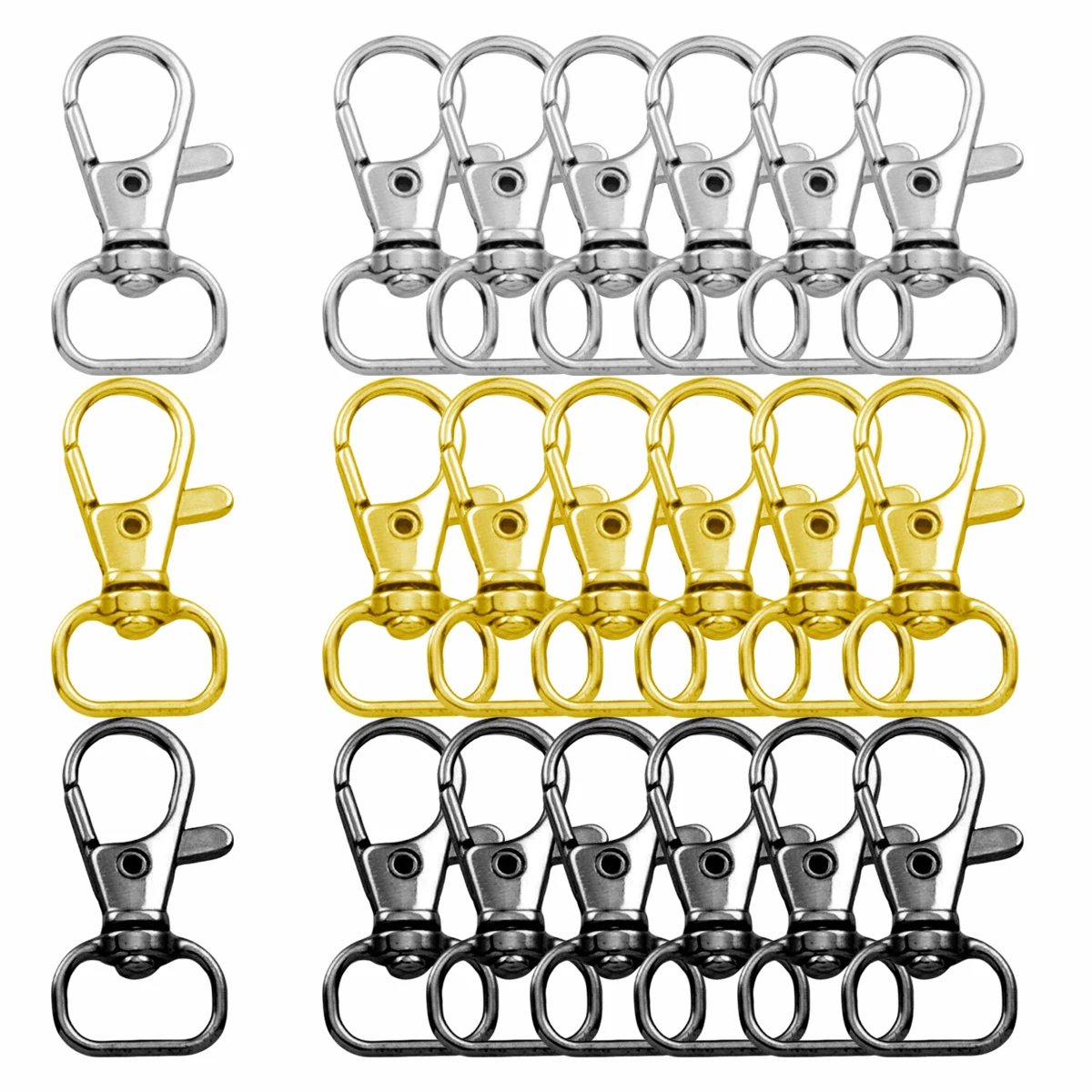 10/30 pcs Metal rotating lobster claw buckle,used for DIY handicrafts,keychains,bags accessories,pet ropes,car keys