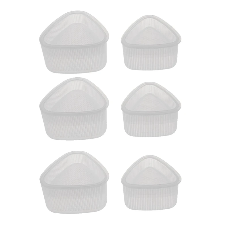 6 Pcs Triangular Form Sushi Mold Onigiri Rice Ball Frame Food Mould Decorating Tools