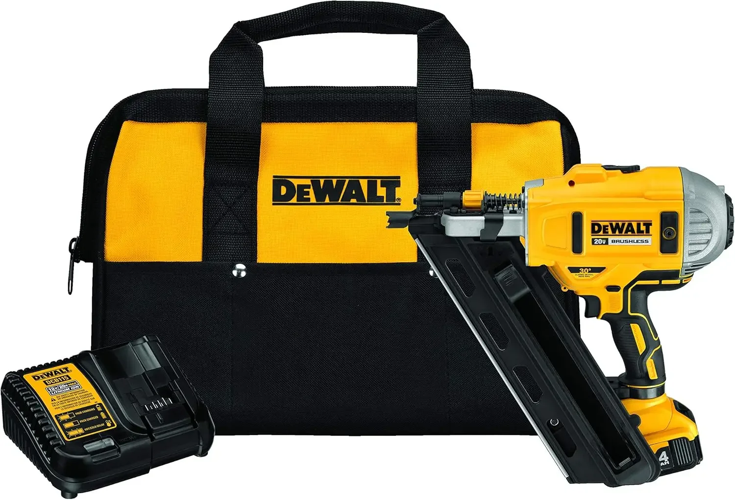 

DEWALT 20V MAX* Framing Nailer Kit, 30-Degree, Paper Collated (DCN692M1)