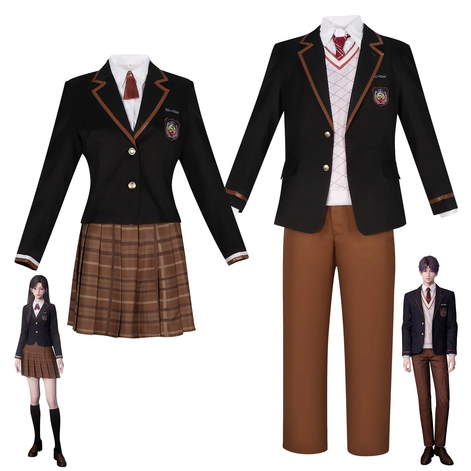 

Game Love and Deep Space Cosplay Costume JK Uniform Suit Anime Clothes Halloween Party Carnival Outfit Men Women Customized