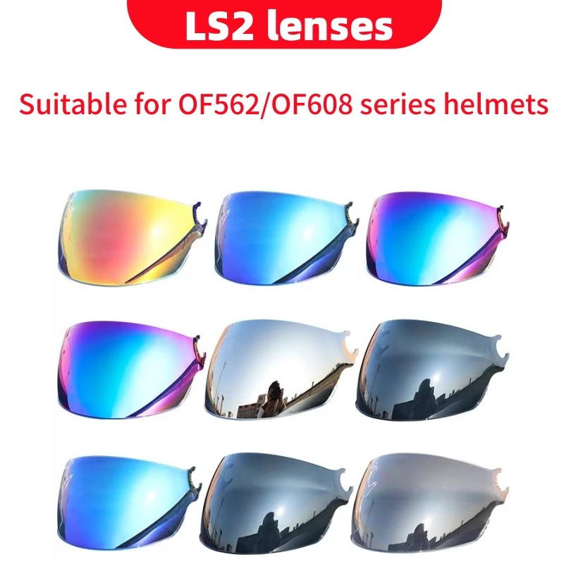 

Helmet Lenses Suitable for LS2 Helmets of 562/608 Transparent Black Tea Glasses for Sun Protection Day and Night Use