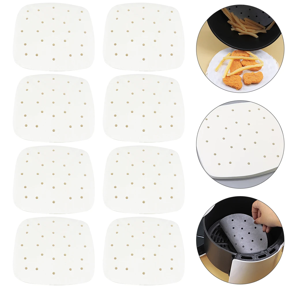 

100 Sheets Baking Paper Reusable White Air Fryer Non Stick Cooking Supplies Baking Tray Pad Oven Safe Parchment