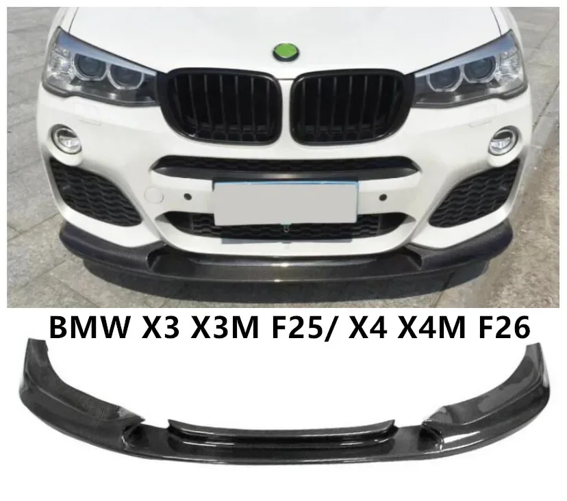 

Front bumper Lip For FOR BMW X3 X3M F25 / X4 X4M F26 2014 2015 2016 2017 Spoiler Splitters Lid Real Carbon Fiber
