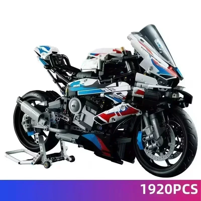 

1920PCMOC Technical Racing Motorcycle Building Blocks 1920Pcs, Advanced Engineering Model Kit for Adults DIY Toy Birthday Christ