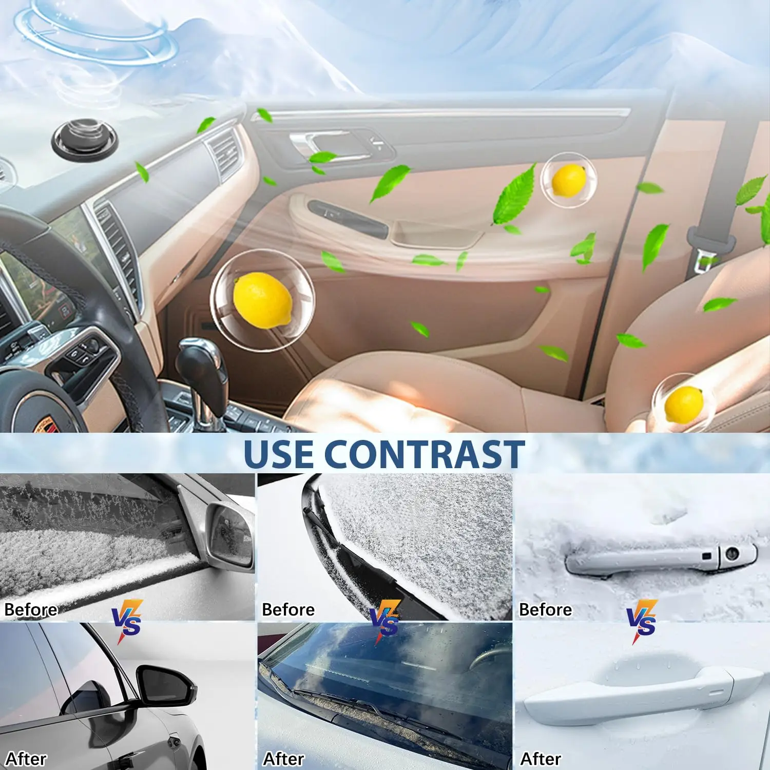 Picture 4: New Electromagnetic Ice Melting Deicer Solar Power Supply Winter Car Antifreeze Molecular Snow Remover Portable Air Freshener
