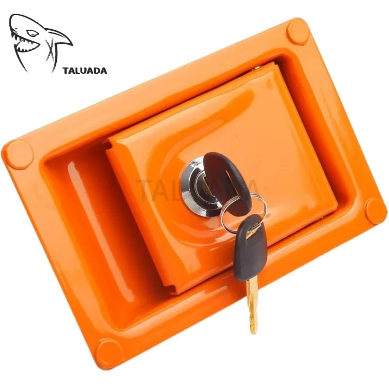 Hydraulic Pump Side Door Lock With Key For ZAX60 ZAX70 ZAX120 ZAX200 ZAX210 ZAX330-5-6 Excavator Orange Color Locking Durable
