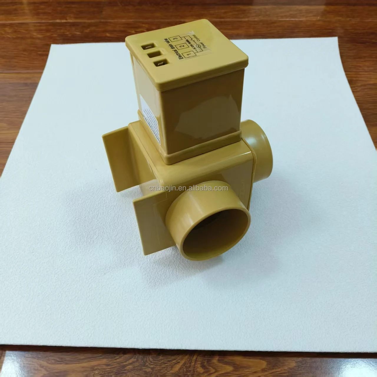 V3ED-90 3 Inch 90 Deg-ree 220v  24v 2 3 Line yellow Automatic Commercial Washing Machine Drain-age Valve WH-QD-3-90 in stock