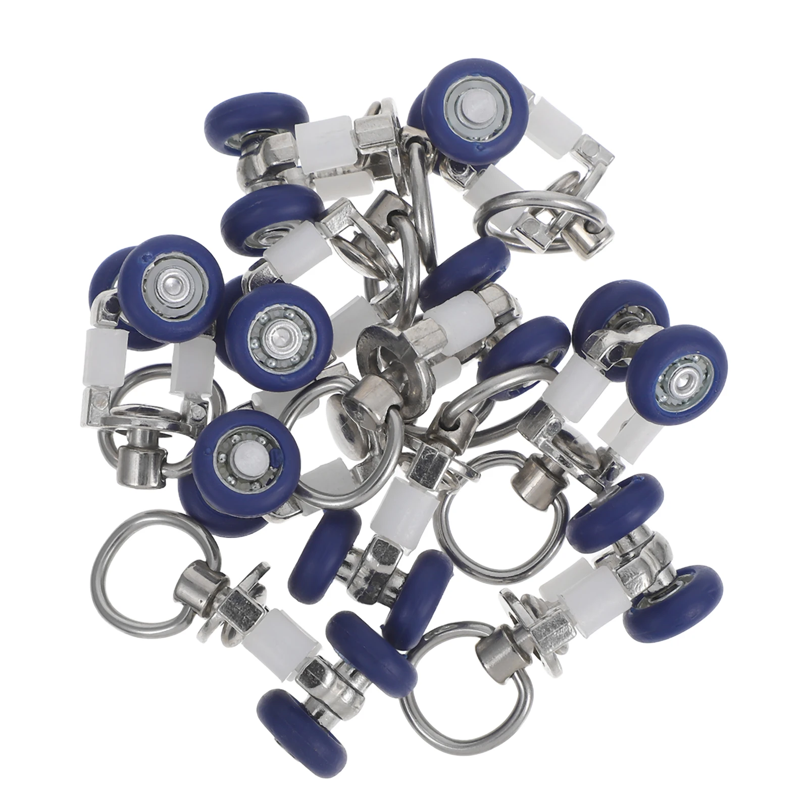 

10Pcs Curtain Track Rollers Silent Quiet Wheel Pulley Runners Sliders Ceiling Wall Mount Drapery Glide Hardware System