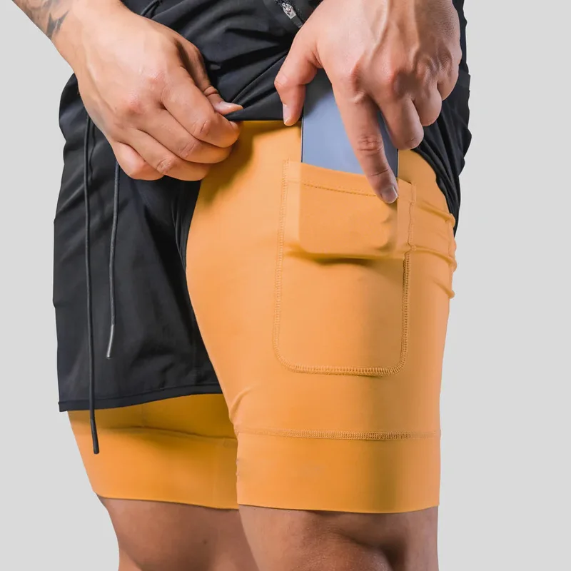 Circft-Short de sport décontracté pour homme, double couche, faux deux pièces, basket-ball, fitness, anti-transpiration, séchage rapide, été, nouveau