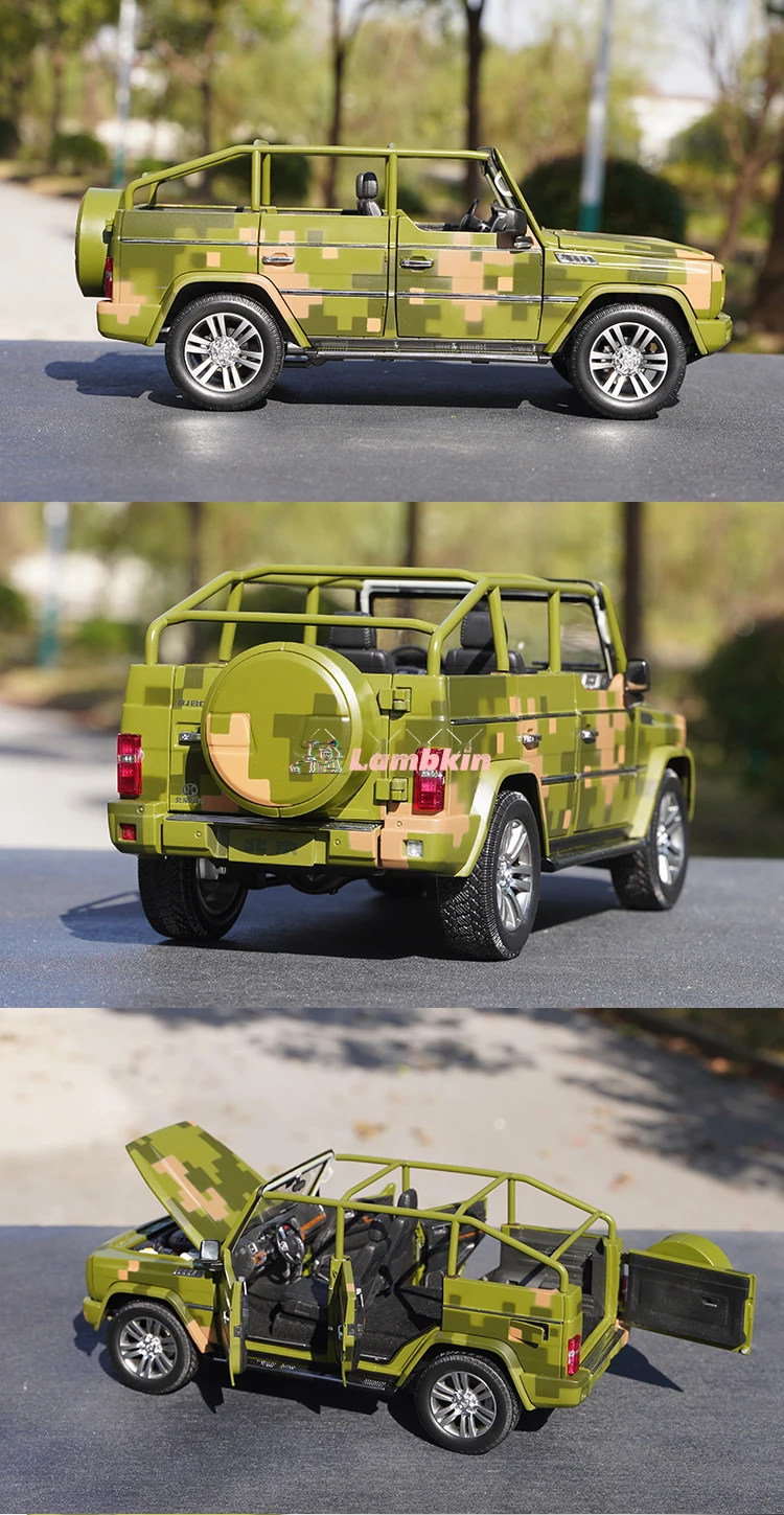 Model Decoration 1:18 For GAC FICO BAIC Beijing Jeep B80C BJ80J Military Parade Vehicle Guided Vehicle Off-road car