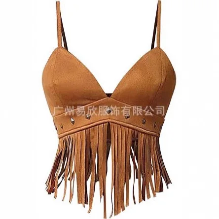 Y2K Fringe Sleeveless Suede Vintage Hippie Evening Dress, Elegant Slim Fit Bodycon Long Party Gowns