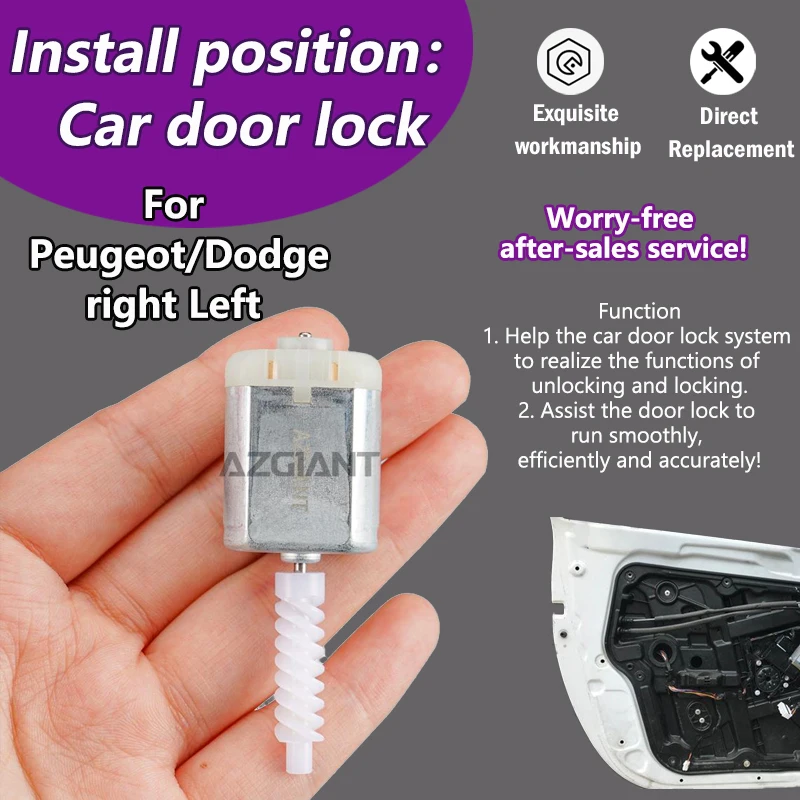 

AZGIANT FC-280PT-20150 For Peugeot 4008 2012-2018/Dodge Attitude 2014-2020 Car Central Door Lock Latch Module internal Motor