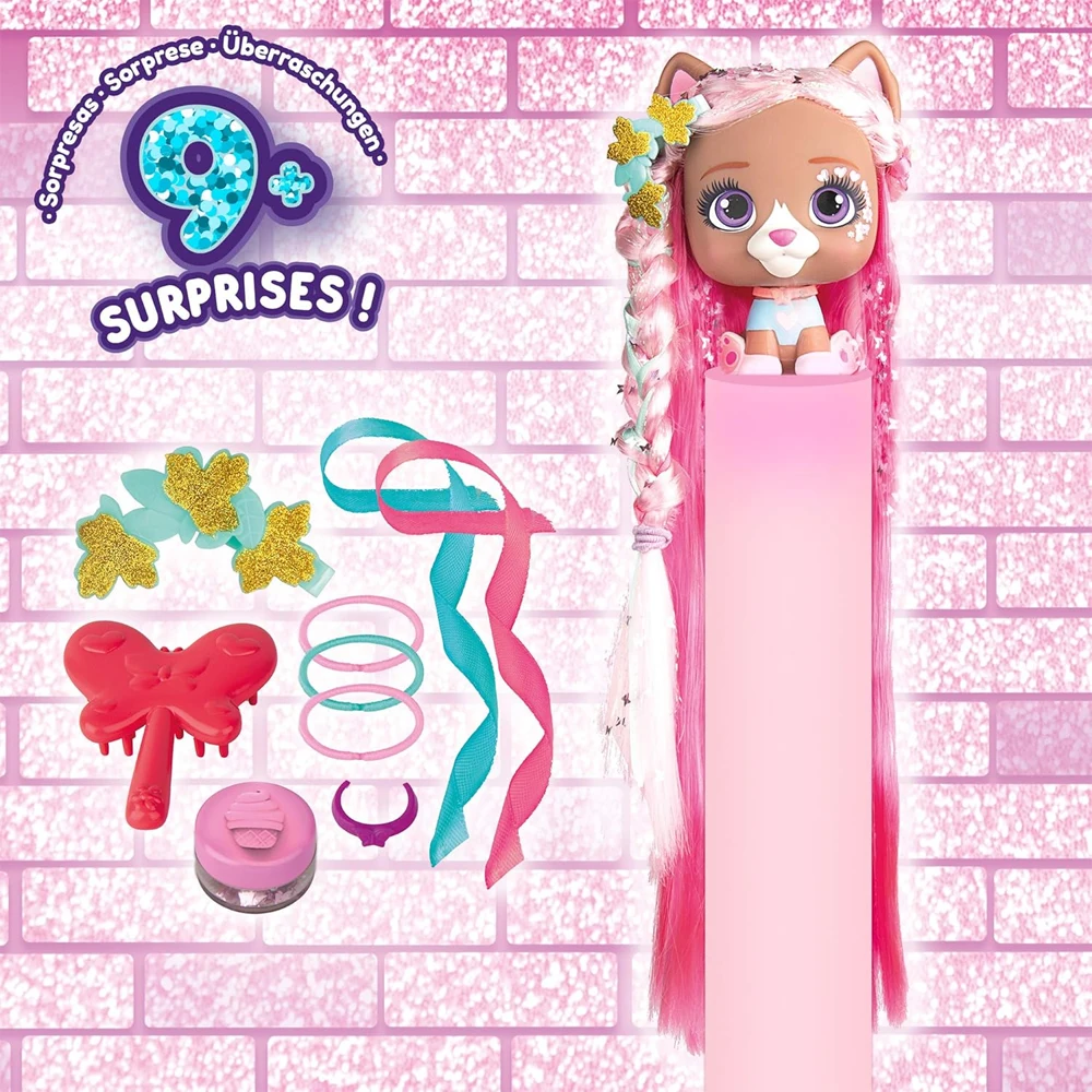 

I Love Vip Pets Surprise2 Hair Reveal Reborn Doll Surprise Tress Длинные волосы для укладки кукол с волосами для причесок Игрушки Кукла