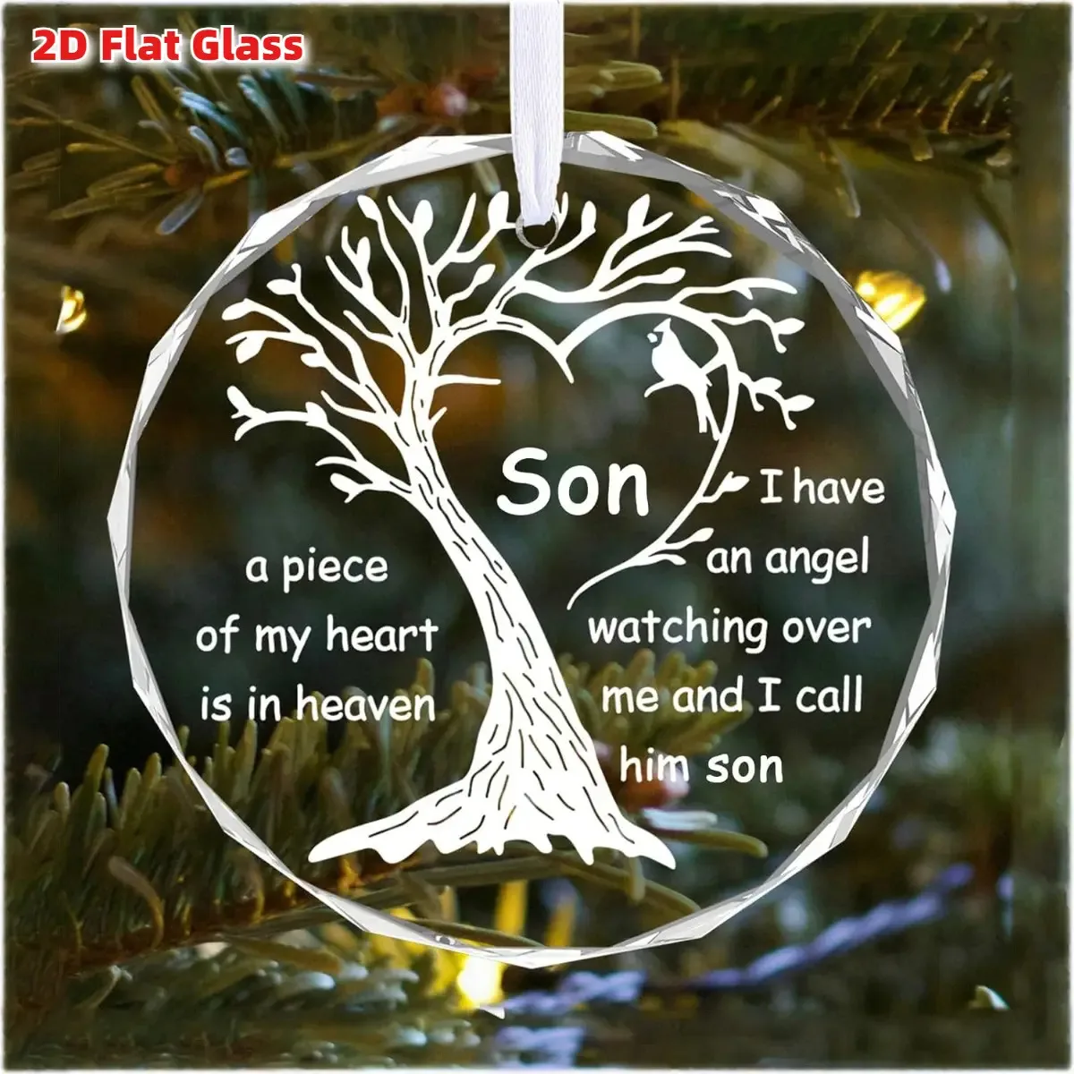 

Керамическое подвесное украшение - 3-дюймовый круглый орнамент, праздничное украшение с односторонним принтом, подходит для Рождества, Нового года