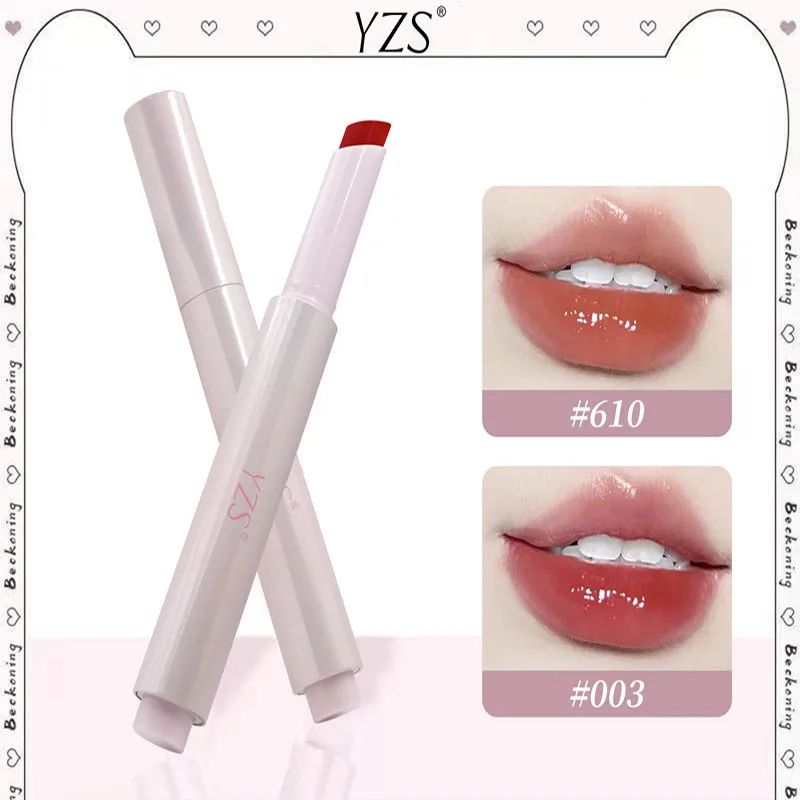 YZS 5 สีลิปสติก Lip Glaze Mirror GLOSS Jelly Essence Hydrating Waterproof Moisturizing LIPS แต่งหน้าเครื่องสําอาง