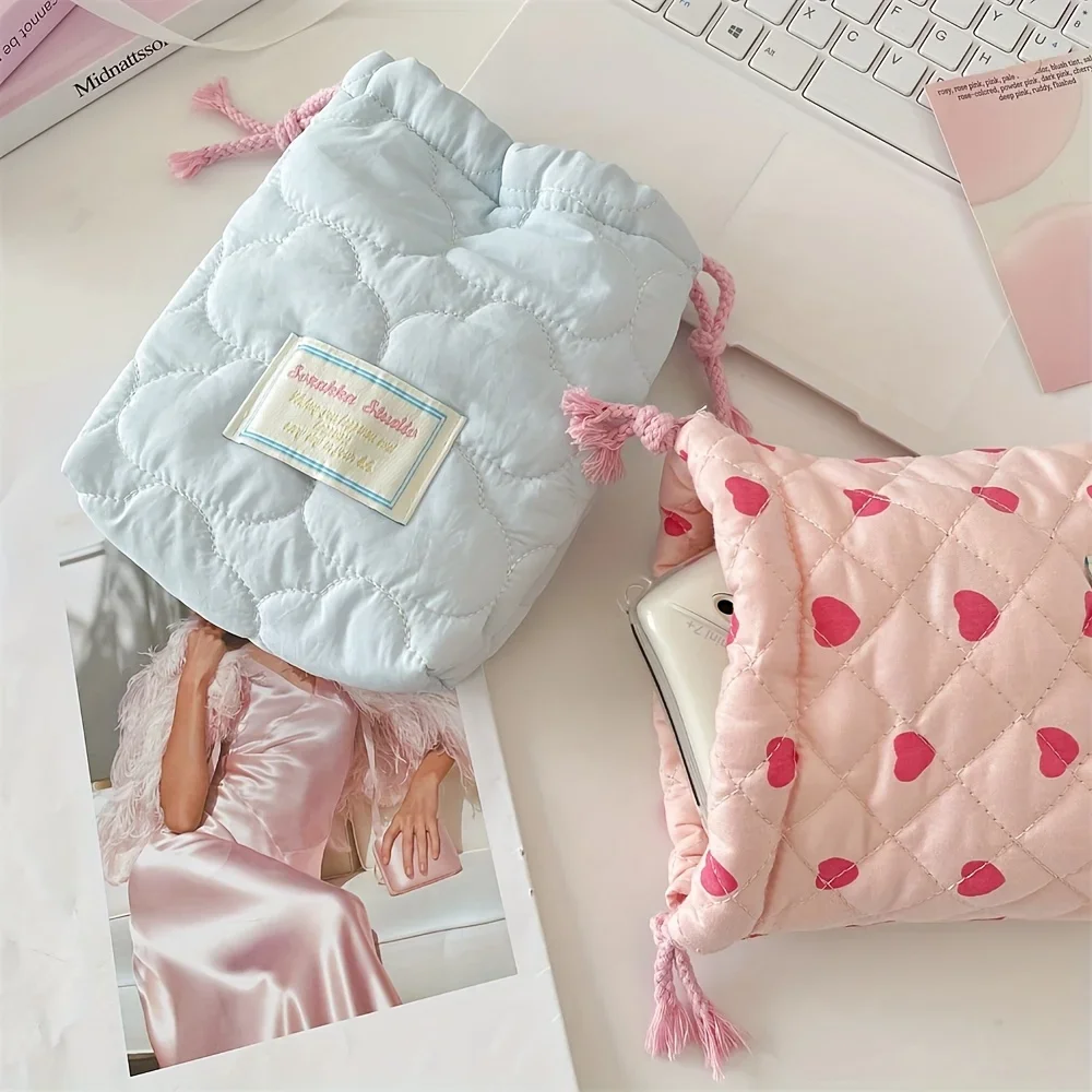 حقيبة مكياج برباط لطيف، حقيبة تخزين بولارويد للكاميرا CCD، حقيبة أدوات الزينة المحمولة للسفر، حقيبة يد #2